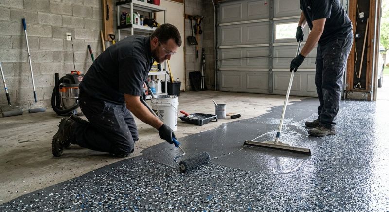 Garage Floor Staining in Greenville, SC
