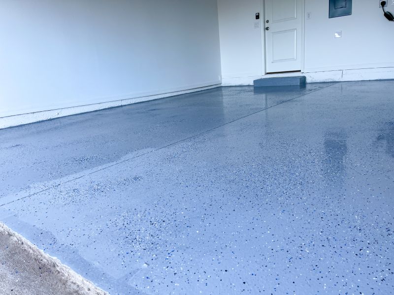Speckled Garage Floor Painting in Alexandria, VA